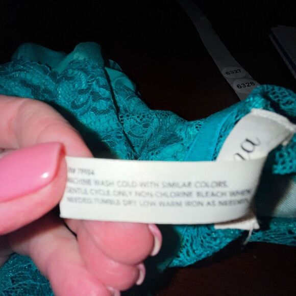 SOMA floral scroll sleep chemise lace back ombré gown xsmall - Picture 6 of 6